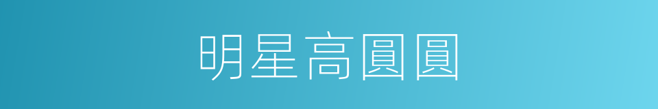 明星高圓圓的同義詞