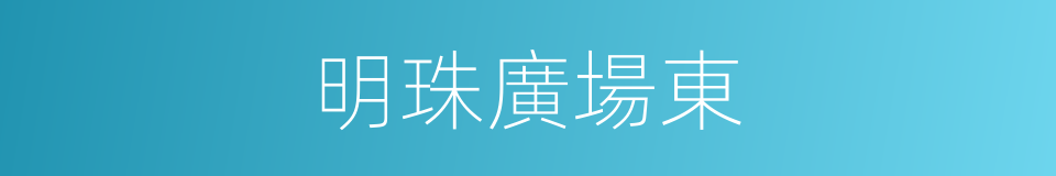 明珠廣場東的同義詞