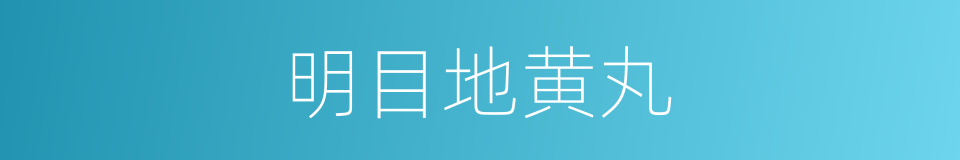明目地黄丸的同义词