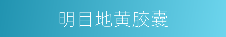 明目地黄胶囊的同义词