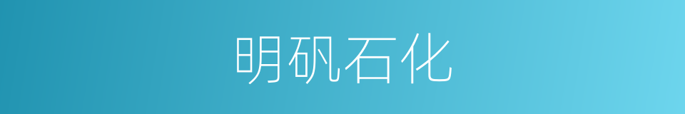 明矾石化的同义词
