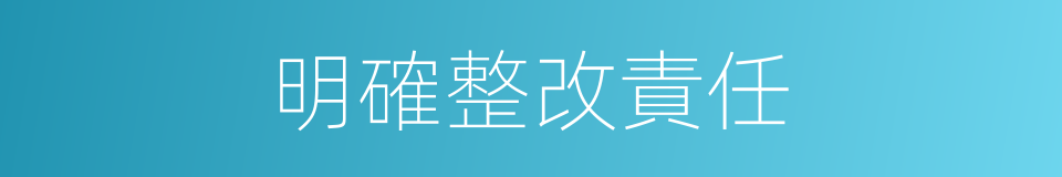 明確整改責任的同義詞