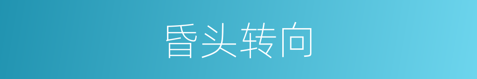 昏头转向的意思