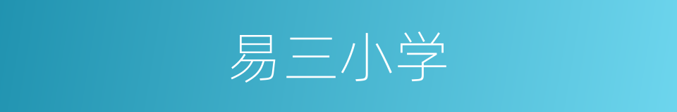 易三小学的同义词