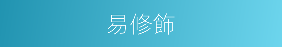 易修飾的同義詞