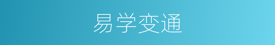 易学变通的同义词