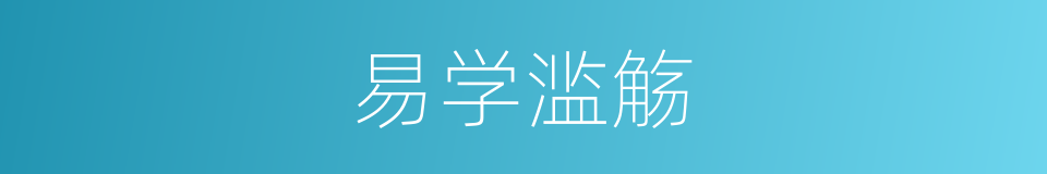 易学滥觞的同义词