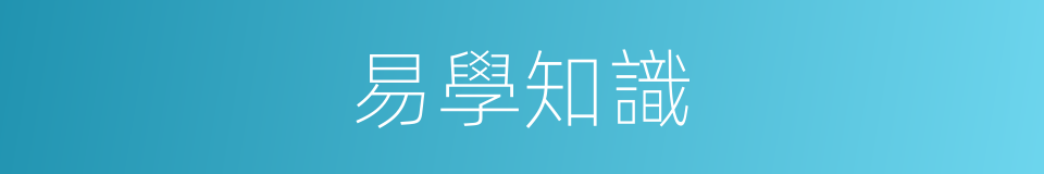 易學知識的同義詞