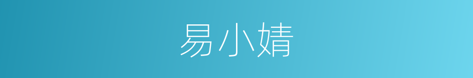 易小婧的同义词