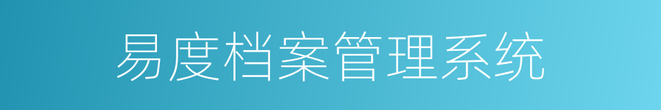 易度档案管理系统的同义词
