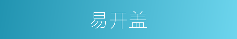 易开盖的同义词