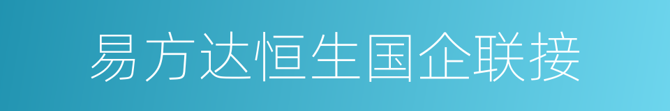 易方达恒生国企联接的同义词