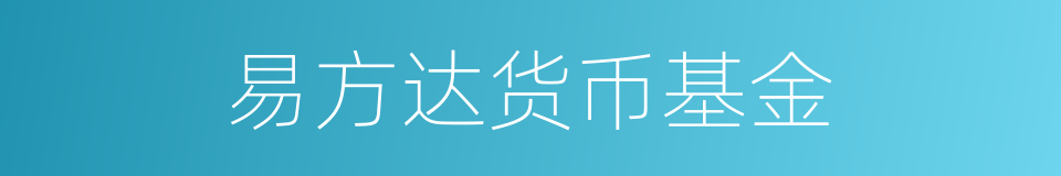 易方达货币基金的同义词
