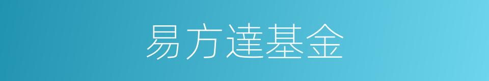 易方達基金的同義詞