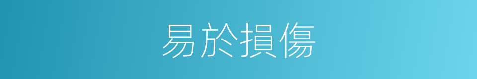 易於損傷的同義詞