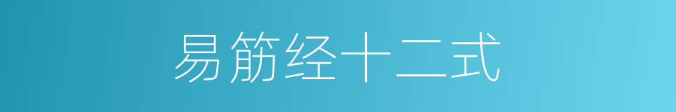 易筋经十二式的同义词