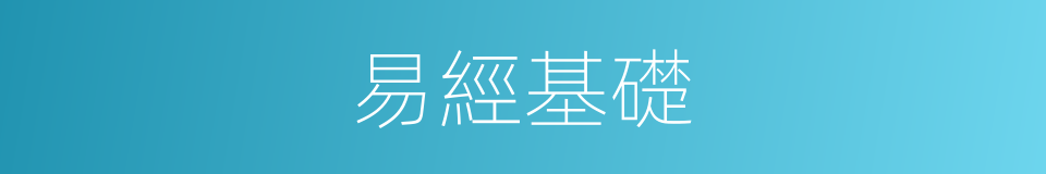 易經基礎的同義詞