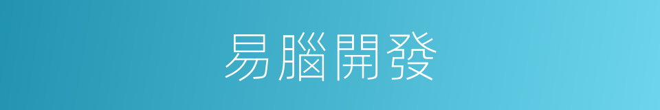 易腦開發的同義詞
