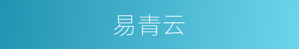易青云的同义词