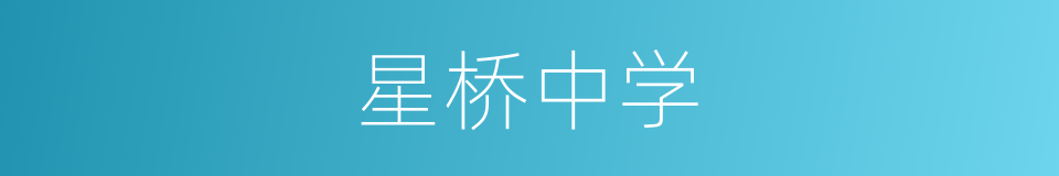 星桥中学的同义词