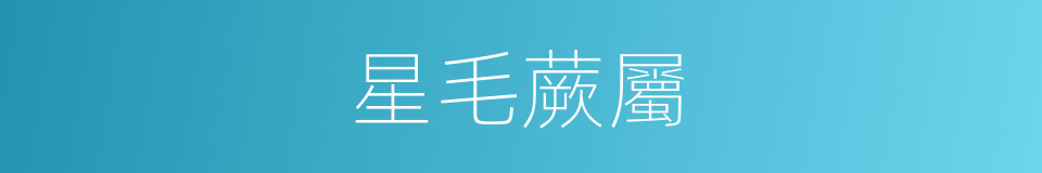 星毛蕨屬的同義詞