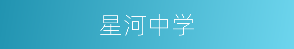 星河中学的同义词