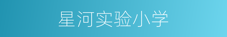 星河实验小学的同义词