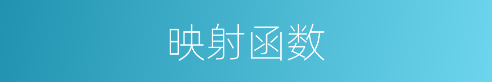 映射函数的同义词