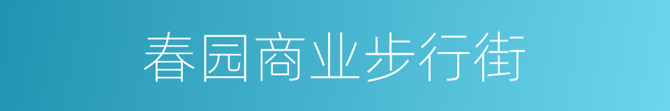 春园商业步行街的同义词