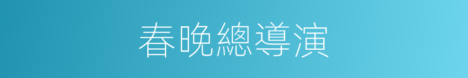 春晚總導演的同義詞