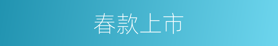 春款上市的同义词