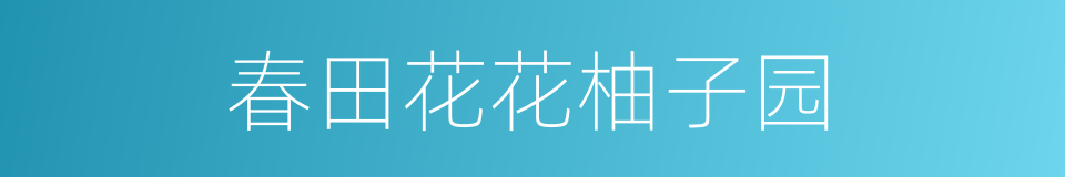 春田花花柚子园的同义词