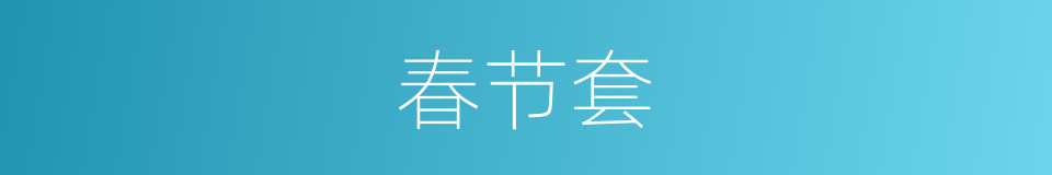 春节套的同义词