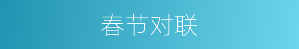 春节对联的同义词