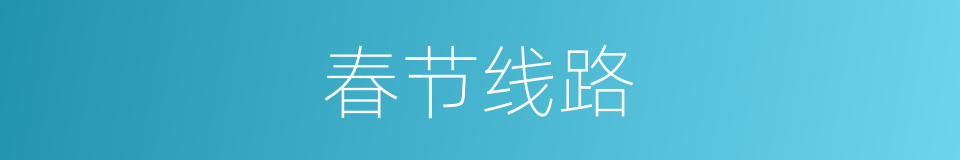 春节线路的同义词