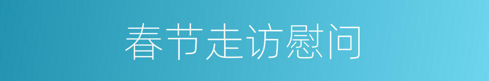 春节走访慰问的同义词