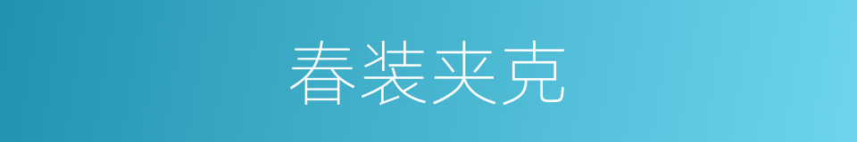 春装夹克的同义词