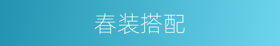 春装搭配的同义词