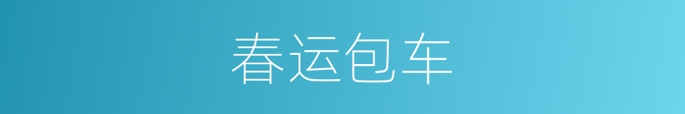 春运包车的同义词