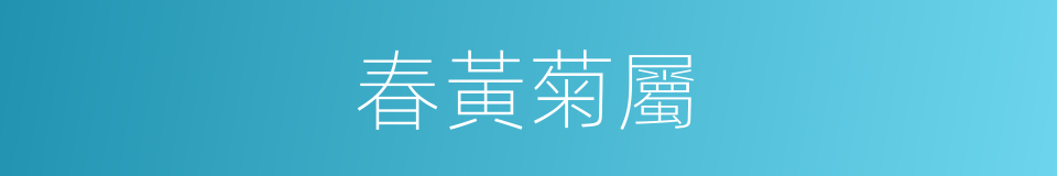 春黃菊屬的同義詞