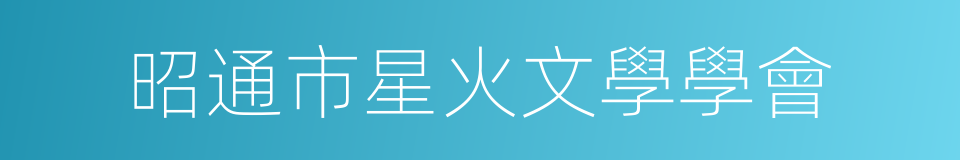 昭通市星火文學學會的同義詞