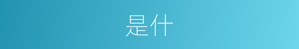 是什的意思