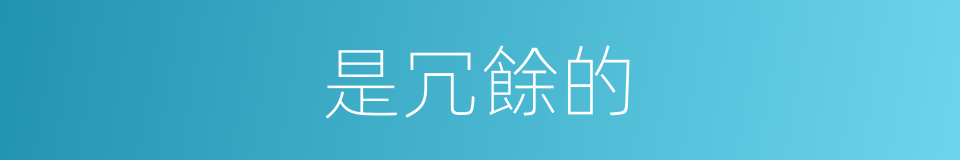 是冗餘的的同義詞