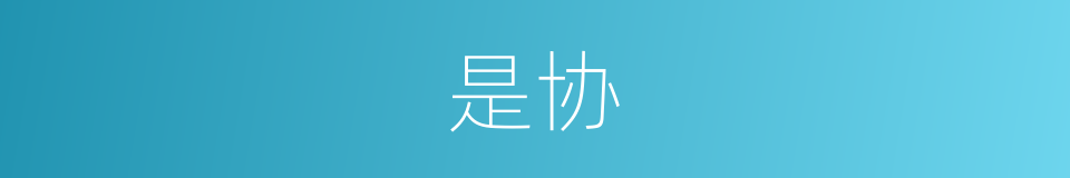 是协的意思
