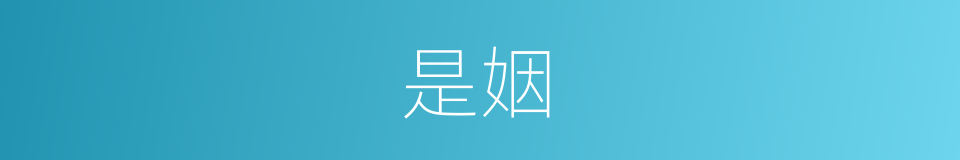 是姻的意思