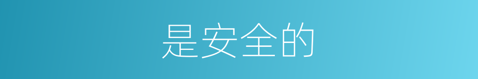 是安全的的同义词