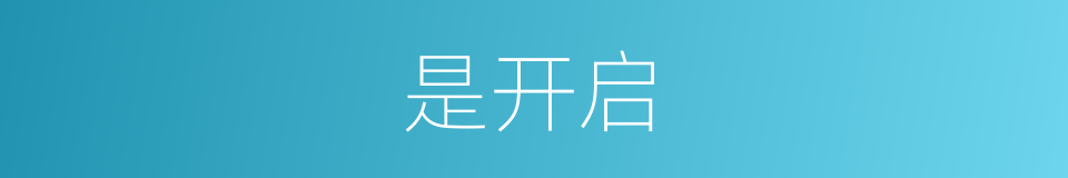 是开启的意思