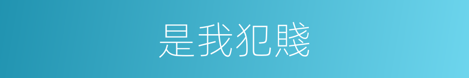 是我犯賤的同義詞