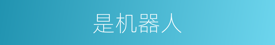 是机器人的意思