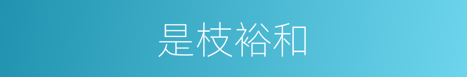 是枝裕和的同义词